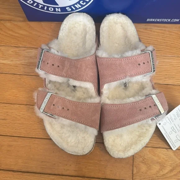 Birkenstock Arizona Shearling Pink Clay Women’s 7 - Picture 2 of 5
